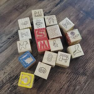 Vintage Wooden Block Lot